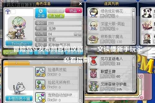 冒险岛SF发布网官网攻略 | 一文读懂新手玩家必看指南！